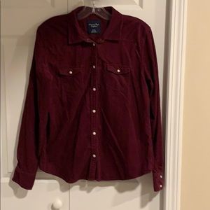 Maroon Corduroy Long Sleeve